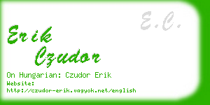 erik czudor business card